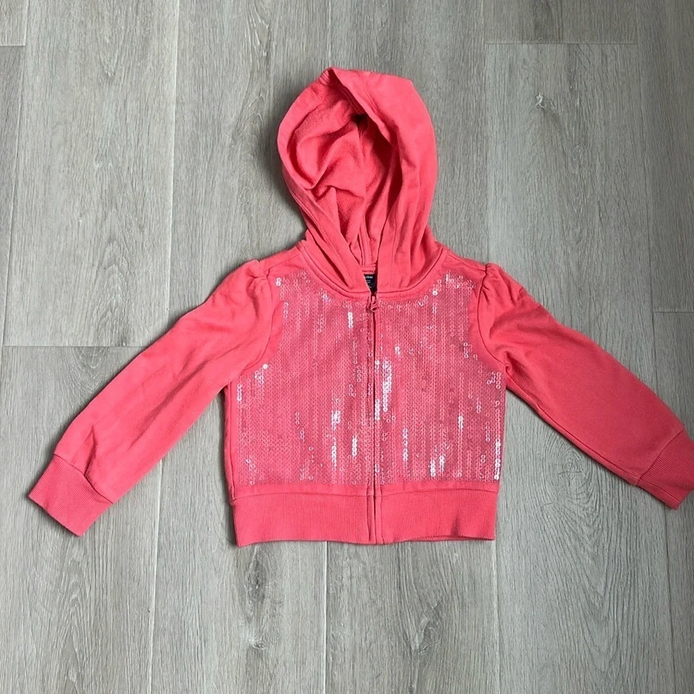 BABY GAP TODDLER SEQUIN ZIP UP HOODIE Size 3 Years